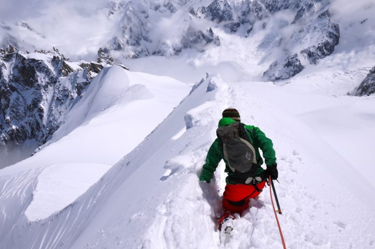 Descending from the Aiguille du Midi