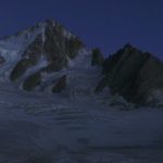 Moonlight on the Alps from Albert Premier Hut Chamonix, France.