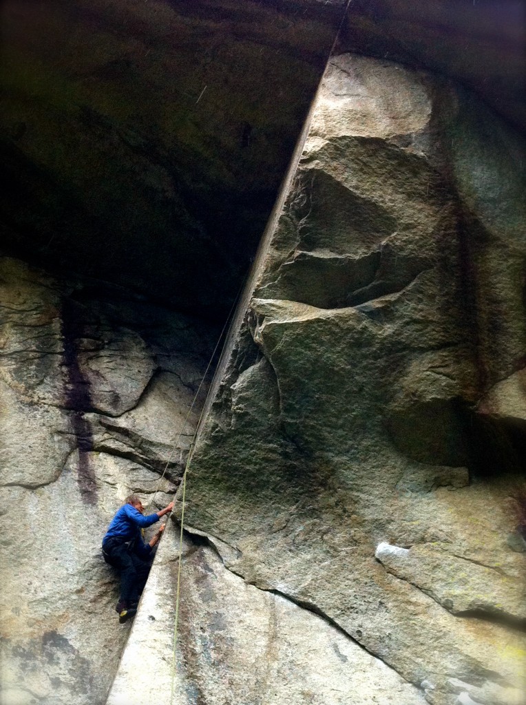 Fred Becky rock climbing Altus Mountain Guides