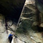 Fred Beckey climbing at Nightmare Rock!