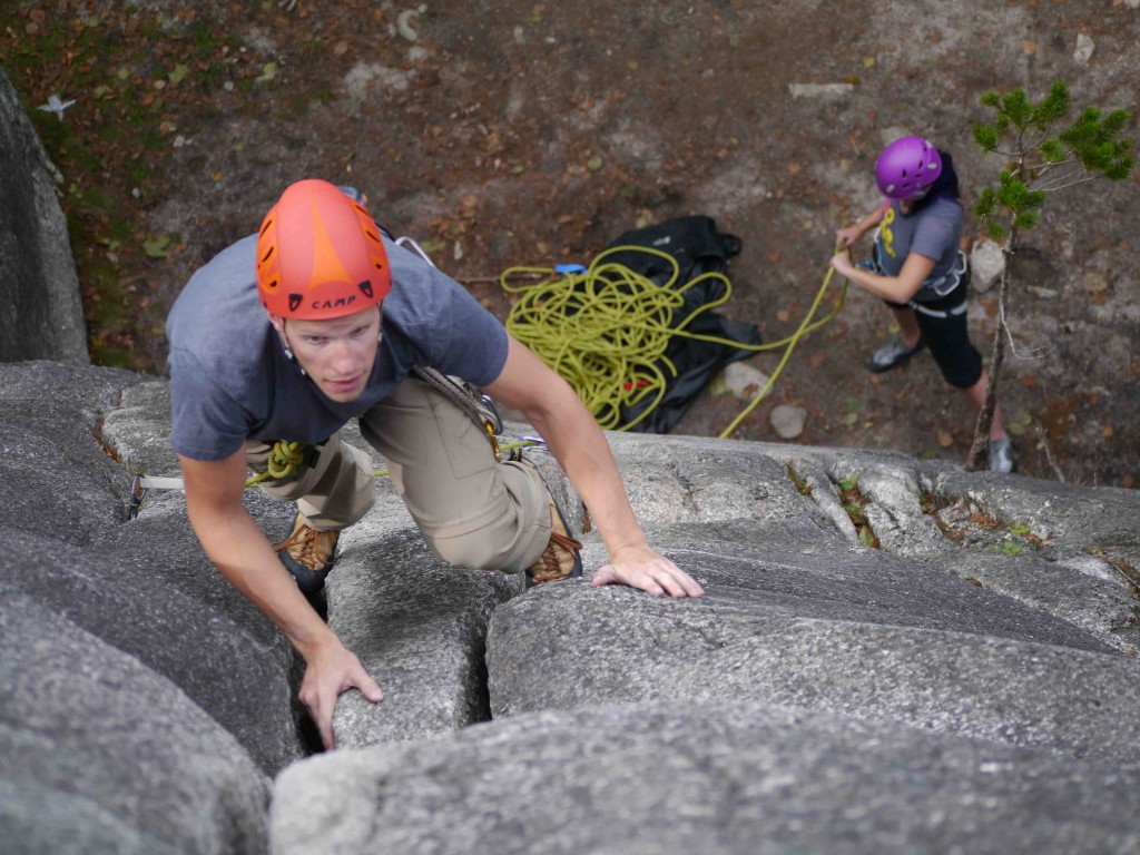 First Trad Lead Squamish Rock Climbing BNugers and Fries