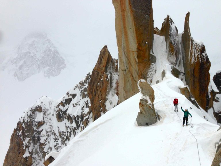 Cosmiques Arete - Chamonix - Below Crux Pitch