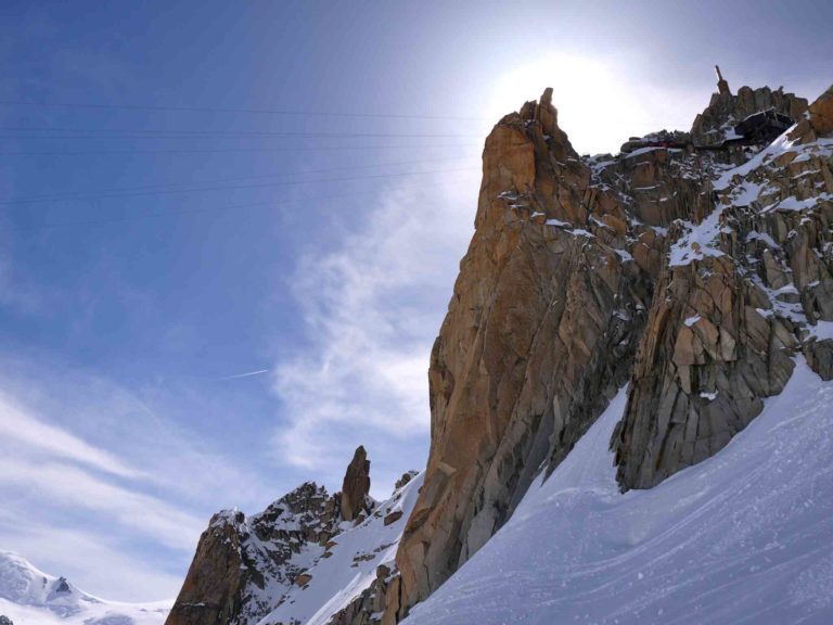 Another good alpine rock face - Aiguille du Midi south face