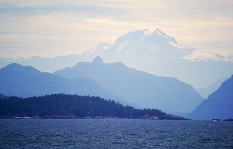 Mt Garibaldi. From entrance to Howe Sound!!