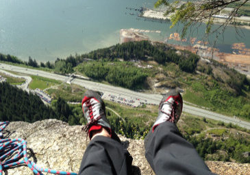 Feet up on Grand Wall