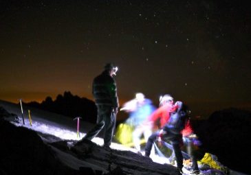 Night scenario in the Tantalus Range for Canadian Society of Mountain Medicine 