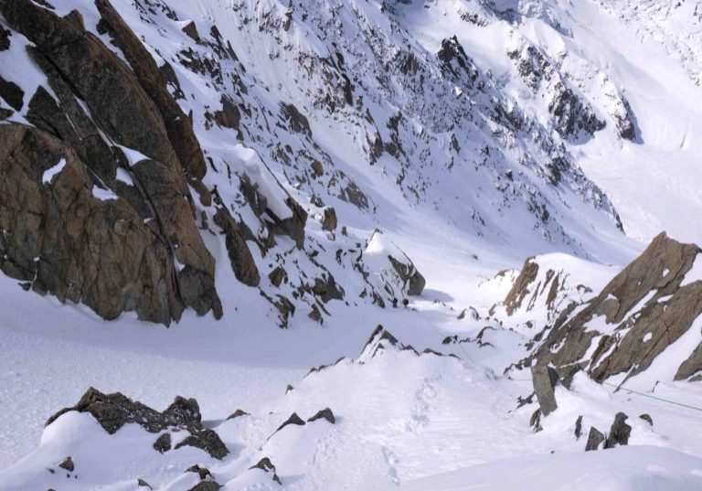 Cosmiques couloir - Chamonix ski touring