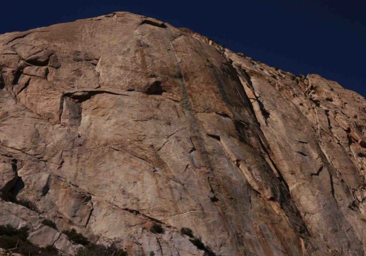 Climbers at left on the Giraffe, the Pan Am is the obvious system on the right  